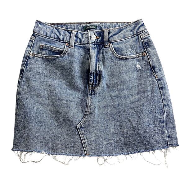 Wild Fable Denim Jeans Skirt Sz 4 Casual Medium Blue Wash - Picture 3 of 5